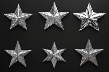 Obraz premium star collection on black background.