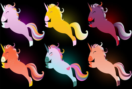herd of merry unicorns - Powered by Adobe