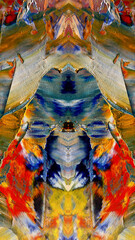 Abstract art background . Hand painting artwork on canvas .