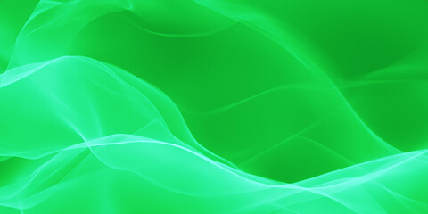Fototapeta premium Abstract green flowing waves: vibrant energy and modern design background