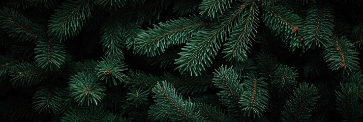 Close-Up of Fresh Green Pine Needles Capturing the Essence of Nature with Invigorating Textures and Rich Colors for Seasonal Inspiration and Decoration Ideas