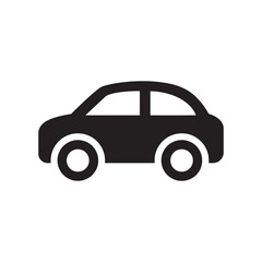 Fototapeta premium Black and white Car icon silhouette vector
