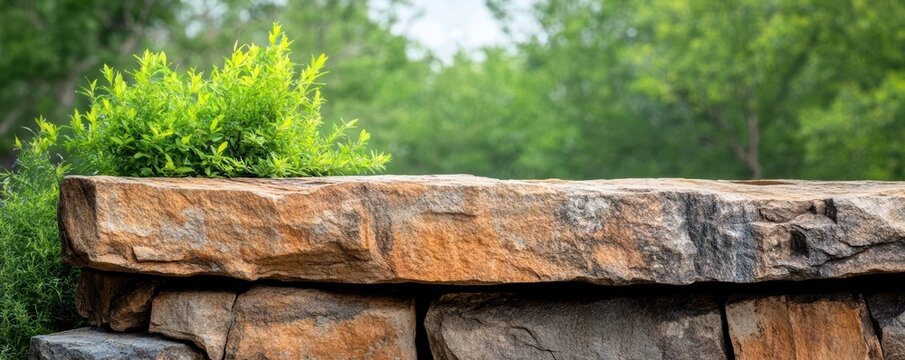 On the rock, Cliff formation with detailed stone pattern, isolated rocky structure, abstract