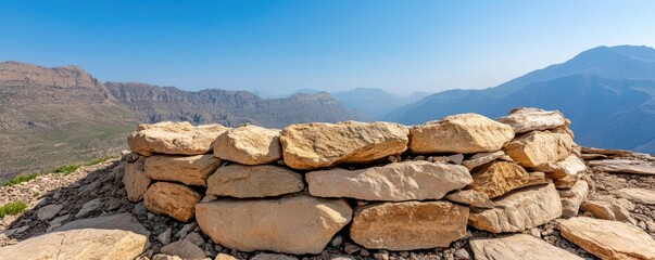 On the rock, Detailed stone structure on rugged terrain, natural textures and earth tones, outdoors