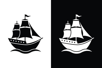  Ship icon vector illustration on White Background Vector Art Illustration on white background.