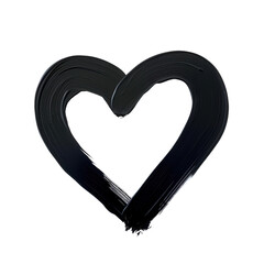 Stylized black heart symbol for creative projects and designs.