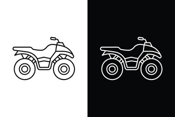 Black ATV icon on White Background Vector Art Illustration on white background. © MONI