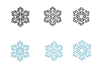 Snowflake set vector art.snow icon.snow and snowflake symbol 