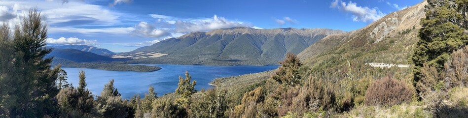 Obraz premium panorama of the mountains and lake. New Zealand