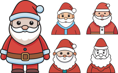 Christmas Icon set with illustration