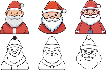 Christmas Icon set with illustration