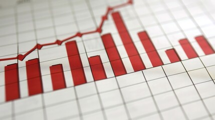 Technology finance business growth chart