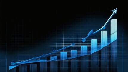 Technology finance business growth chart