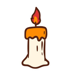 Hand-drawn Christmas candle illustration