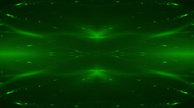 futuristisch leuchtendes Plasma im Weltall, r&auml;umlich, 3D, Tiefenunsch&auml;rfe, Hintergrund, Technologie, Wissenschaft, ruhig, gr&uuml;n