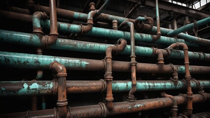 Fototapeta premium pipes in a factory