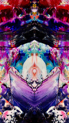 Fototapeta premium Abstract art background . Hand painting artwork on canvas .