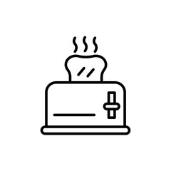 Toaster outline icons, minimalist vector illustration ,simple transparent graphic element .Isolated on white background