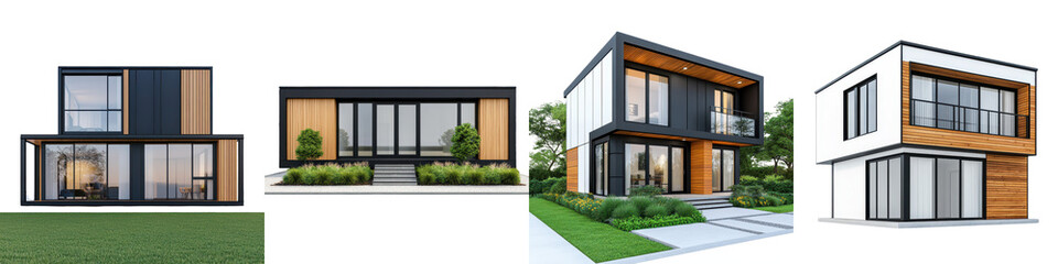 Fototapeta premium Stunning contemporary architecture blending seamlessly with a beautifully manicured outdoor setting showcasing the perfect harmony of form and function in a luxurious residential property