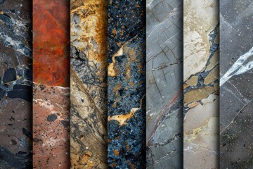 natural stone textures, including granite, marble, and slate