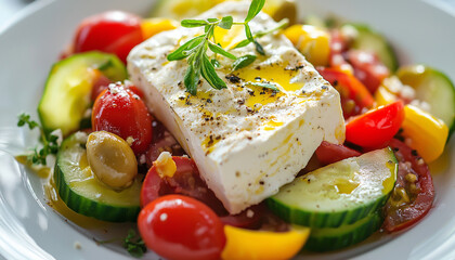 Greek Salad with Feta and Olives