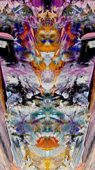 Fototapeta premium Abstract art background . Hand painting artwork on canvas .