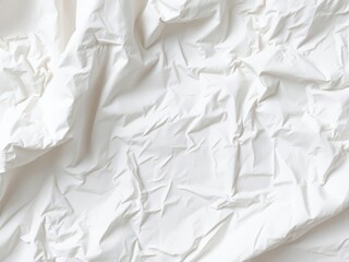 Obraz premium Crumpled white fabric with intricate pattern texture, abstract