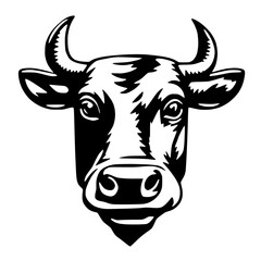 Bull Face Silhouette