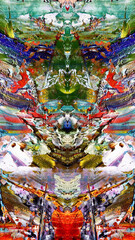 Abstract art background . Hand painting artwork on canvas .