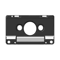 Retro cassette tape, simple flat vector