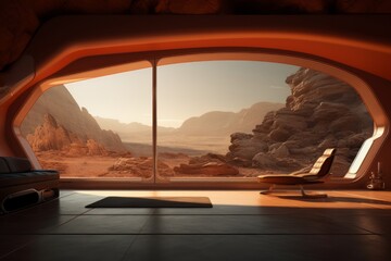 Martian Sanctuary: A Hyperrealistic Retreat"