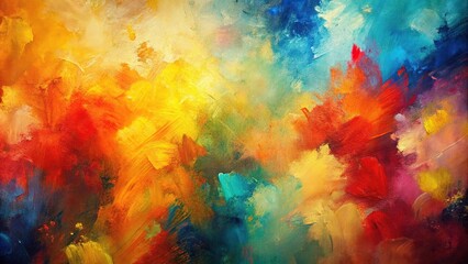 Obraz premium abstract wallpaper, oil painting, brush strokes, silhouette
