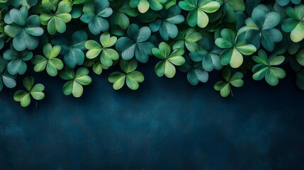St. Patrick's Day Shamrock Background. Generative AI