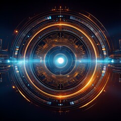 Obraz premium Innovative Tech Circles: Visualizing Big Data in the Digital Realm