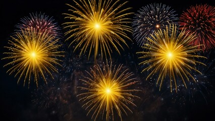 Naklejka premium fireworks in the night sky