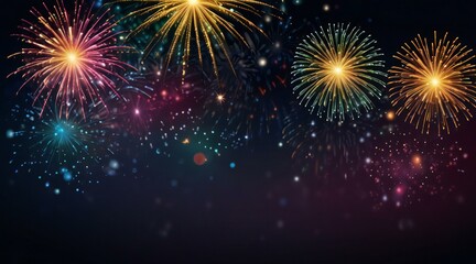 Naklejka premium fireworks in the night sky