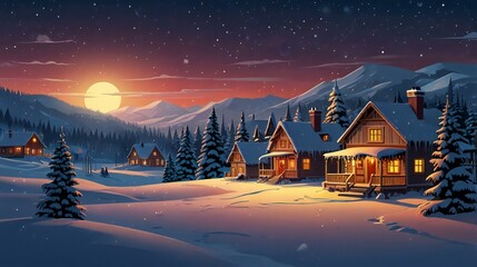 Fototapeta premium winter landscape in the mountains
