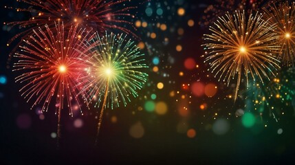 Obraz premium fireworks in the night sky