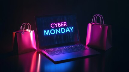 Cyber Monday sale event promotion poster.