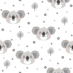 Cute Koala Vector Pattern Fashion Designs.