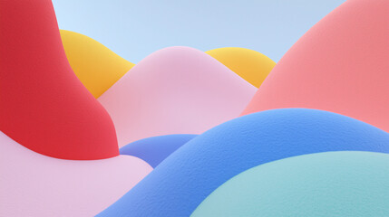 AI fluffy mountains landscape