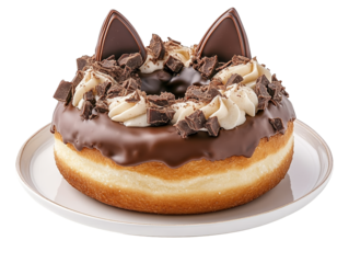 Chocolatecovered donut, a decadent delight for sweet treat lovers sweet
