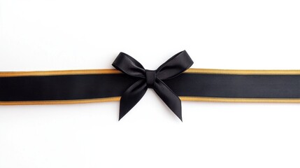 Bow tie ribbon for holiday shopping season gift wrapping.