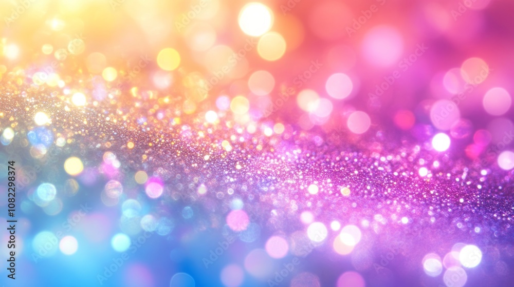 Poster vibrant multicolored abstract background featuring a rainbow nacre holographic gradient with shimmer