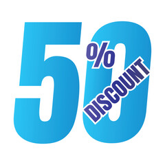 Art & Illustr50% discount deal sign icon, 50 percent special offer discount vector, 50 percent sale price reduction offer design, Friday shopping sale discount percentage icon designation