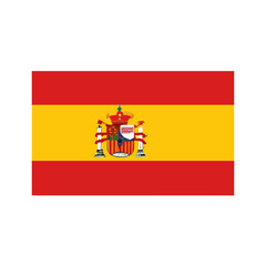 Fototapeta premium Spain flag with national emblem 
