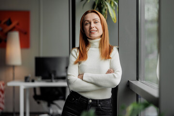 Portrait of a Confident Woman in Modern Office