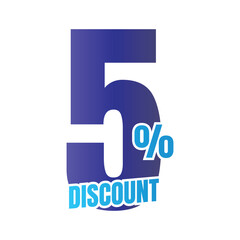 5 percent discount deal icon, 5% special offer discount vector, 5 percent sale price reduction offer, Friday shopping sale discount percentage design