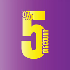 5 percent discount deal icon, 5% special offer discount vector, 5 percent sale price reduction offer, Friday shopping sale discount percentage design