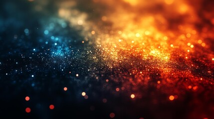 Fiery and Cool Sparkling Bokeh Background. Generative AI